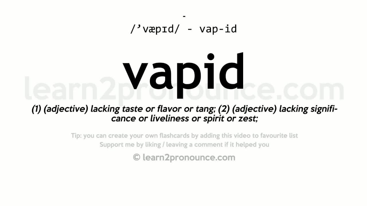 Vapid definition